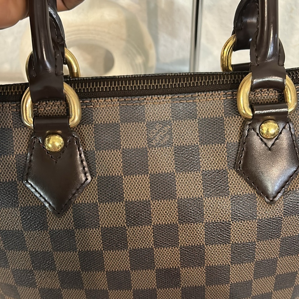 Authentic Louis Vuitton Damier Saleya PM Ebene Tote Bag Brown with COA - Picture 10 of 16